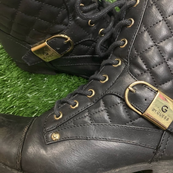 Guess  leather combat boots for women - Picture 3 of 5